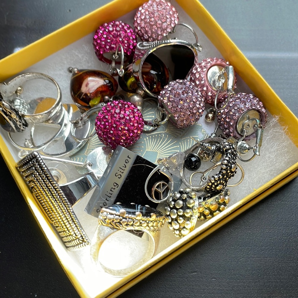 Box of costume jewelry